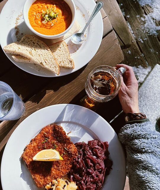 German food and soup at The Bavarian.