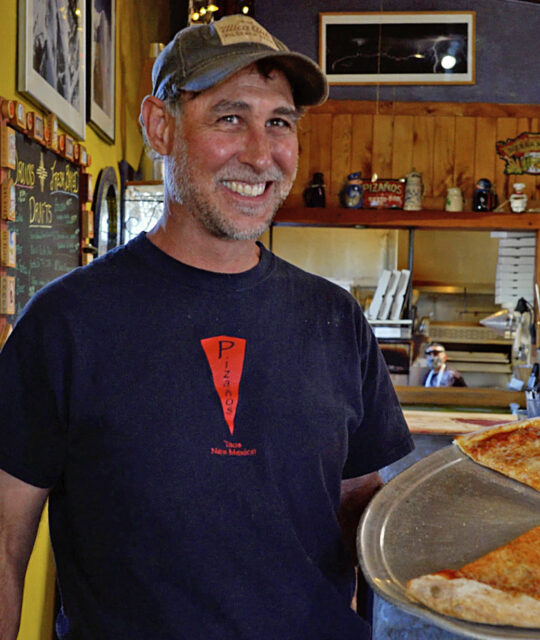 Charlie owner of Pizaños pizza and pastain Taos