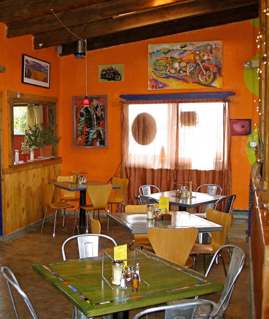 Colorful restaurant dining room