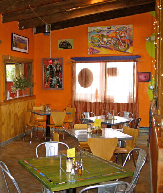 Colorful restaurant dining room