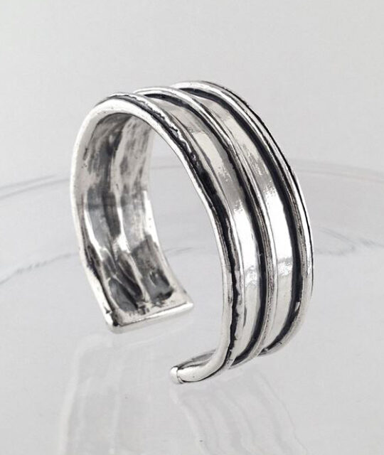 Silver cuff bracelet from Claireworks Gallery