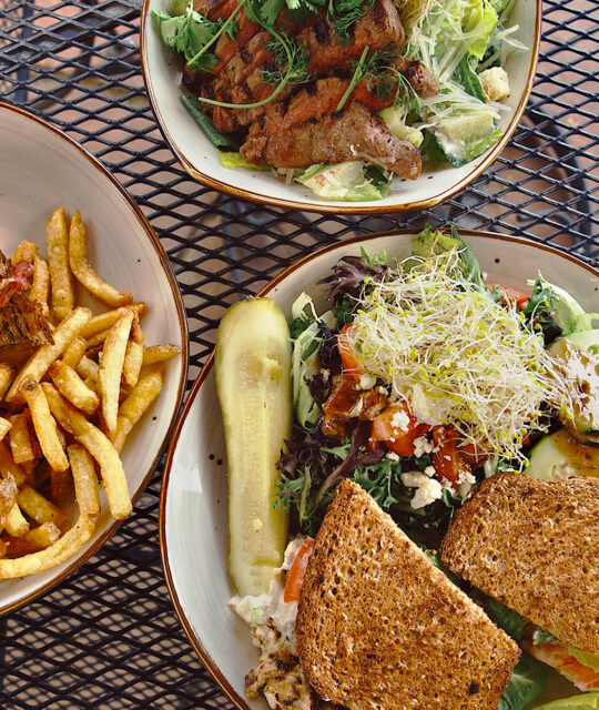 Sandwich and salad from Bent Street Grille