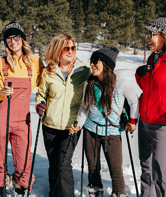 Group of women snowshoers.
