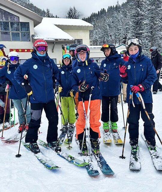 Taos Winter Sports Team group at Lift 1