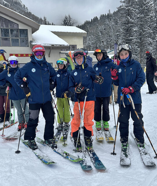 Taos Winter Sports Team group at Lift 1
