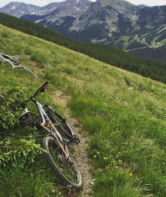 MTB on High T Trail in Taos Ski Valley.