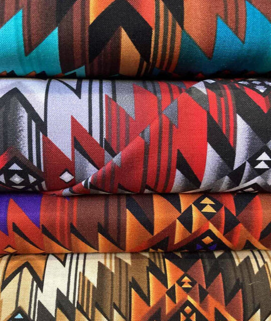 Southwest patterned fabrics.