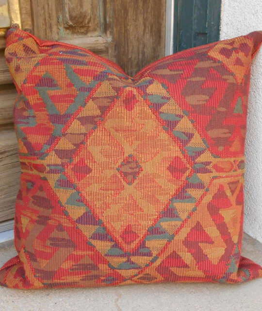 Southwest pillow cover fabric from Taos Adobe Quilting store.