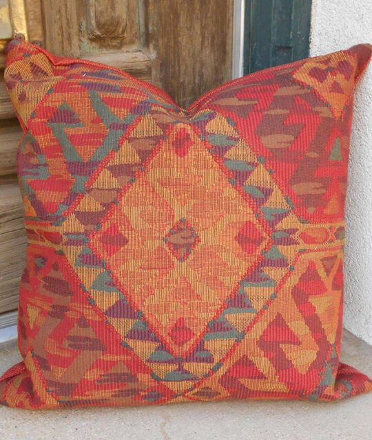 Southwest pillow cover fabric from Taos Adobe Quilting store.