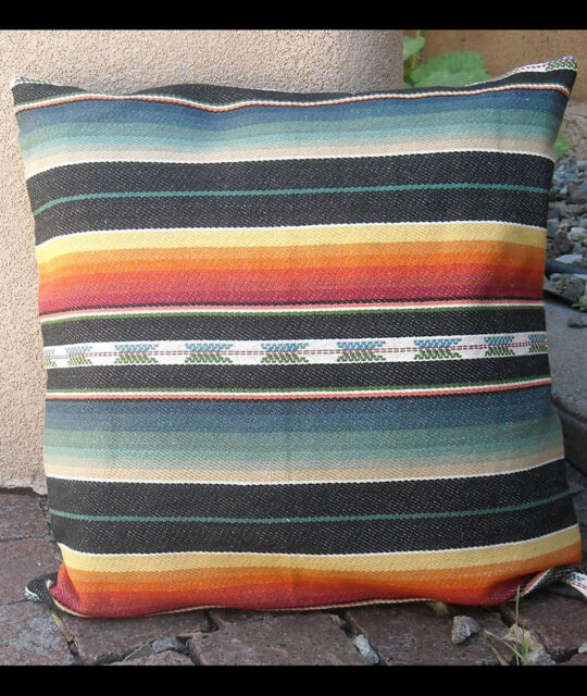 Southwest striped pillow cover fabric.