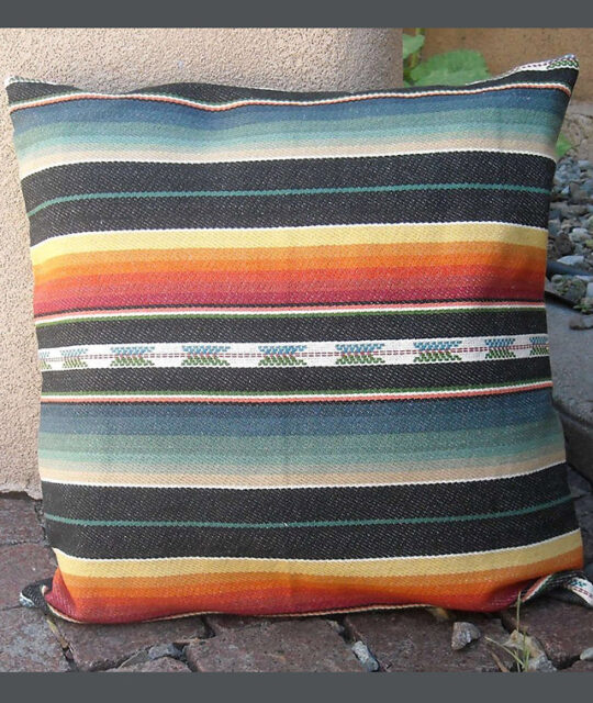 Southwest striped pillow cover fabric.