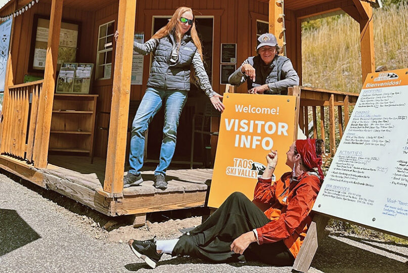 Taos Ski Valley Chamber Ambassadors at the visitor chalet.