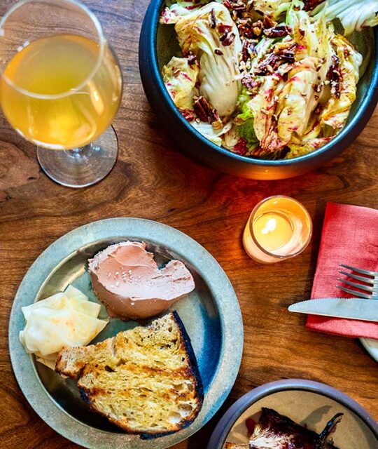 A selection of locally sourced food and cocktails from Juliette at Hotel Willa.