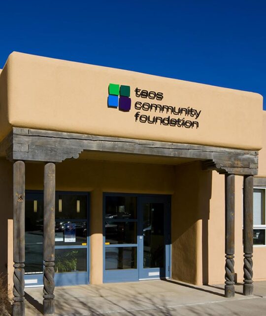 Exterior entrance of the Taos Community Foundation office