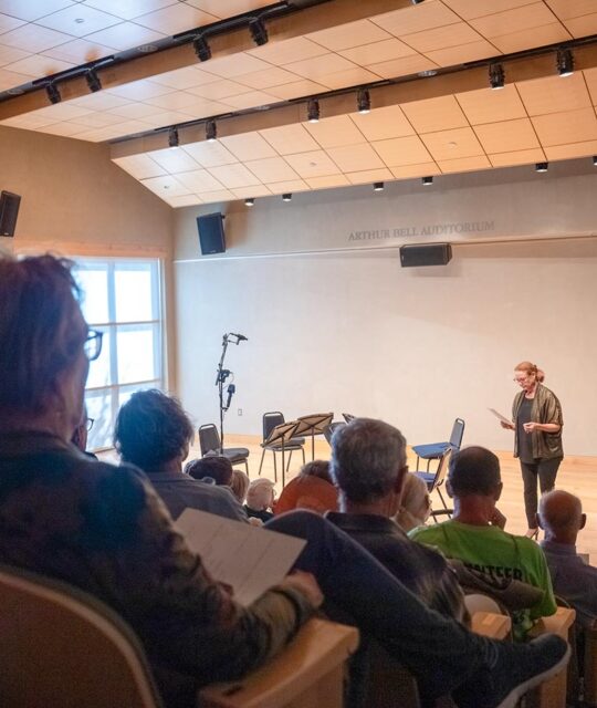 Author Bell Auditorium at the Harwood Museum of Art in Taos.
