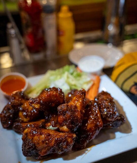 Plate of chicken wings