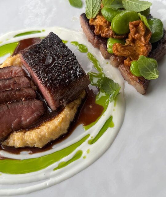 Lamb entree prepared by chef Kevin Sousa of Suchness