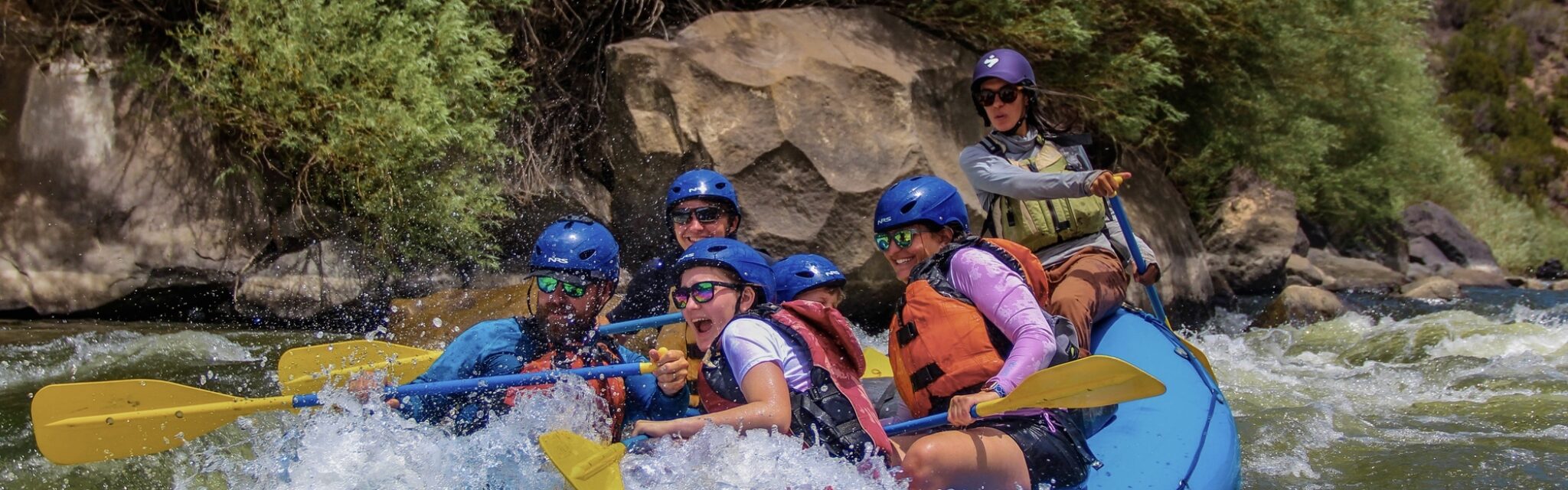 People Whitewater Rafting
