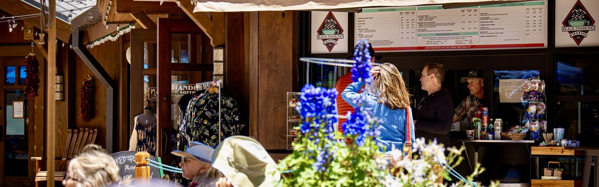 Downtown Businesses during Community days in Taos Ski Valley.