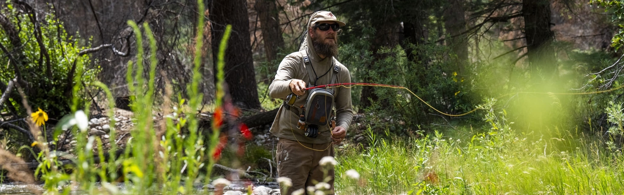 Person fly fishing