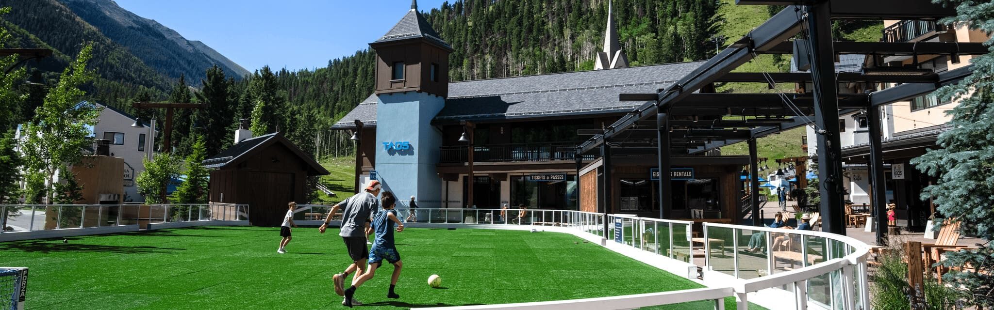 Kids playing soccer