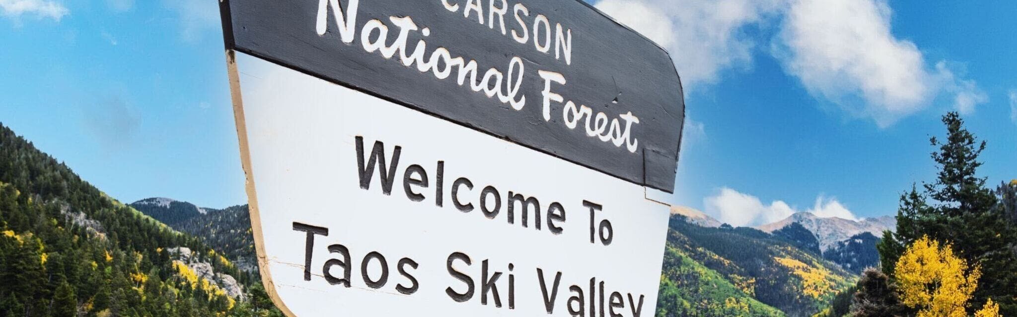 Welcome to Taos Ski Valley - National Forest Sign